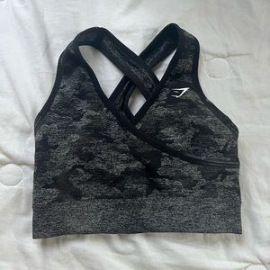 GYMSHARK camo seamless sports bra